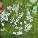 Kit 12 Esferas Navideñas Personalizadas Acrílico 10cm