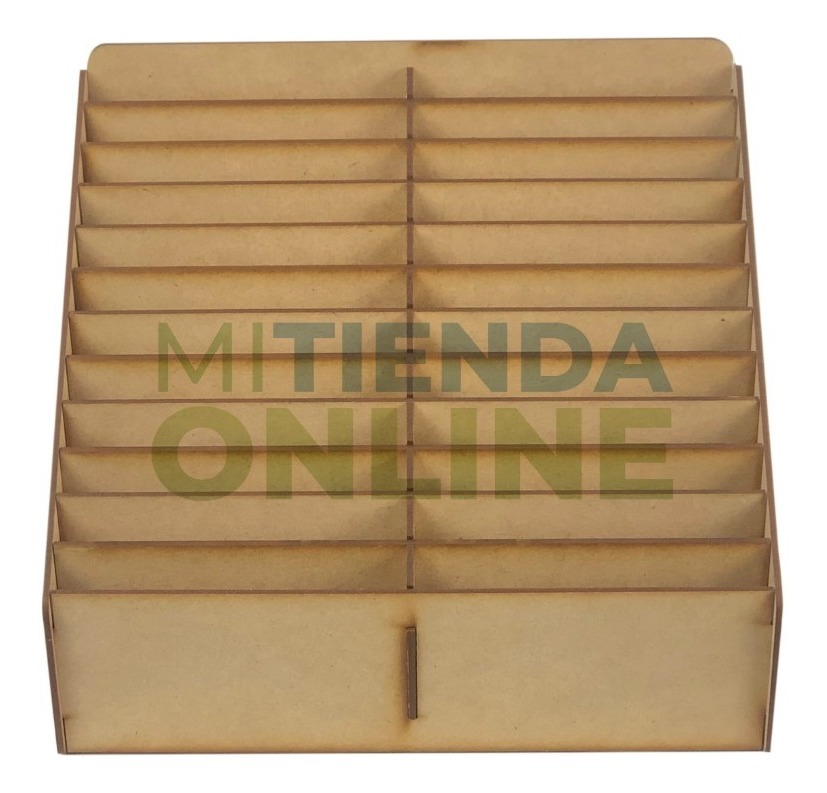 Caja Comandero Organizador Mdf Con 24 Espacios