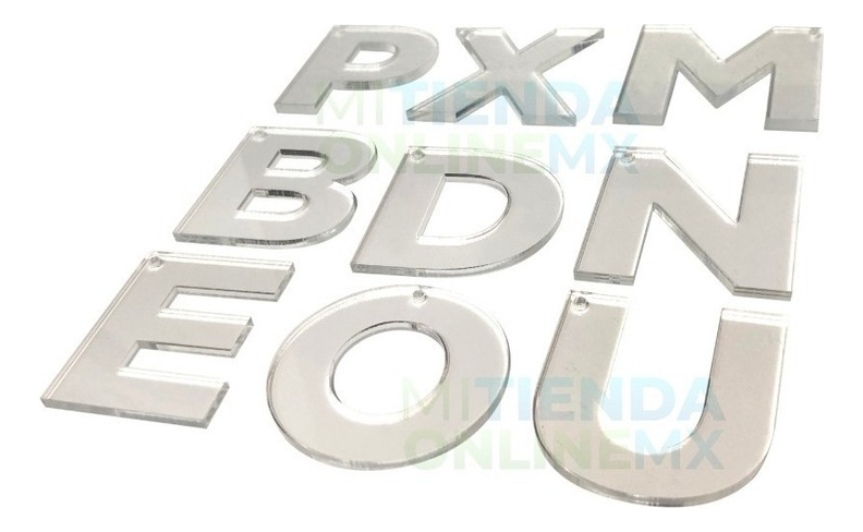 Llavero 60 Letras Abecedario Acrílico 5 Cm Herraje 
