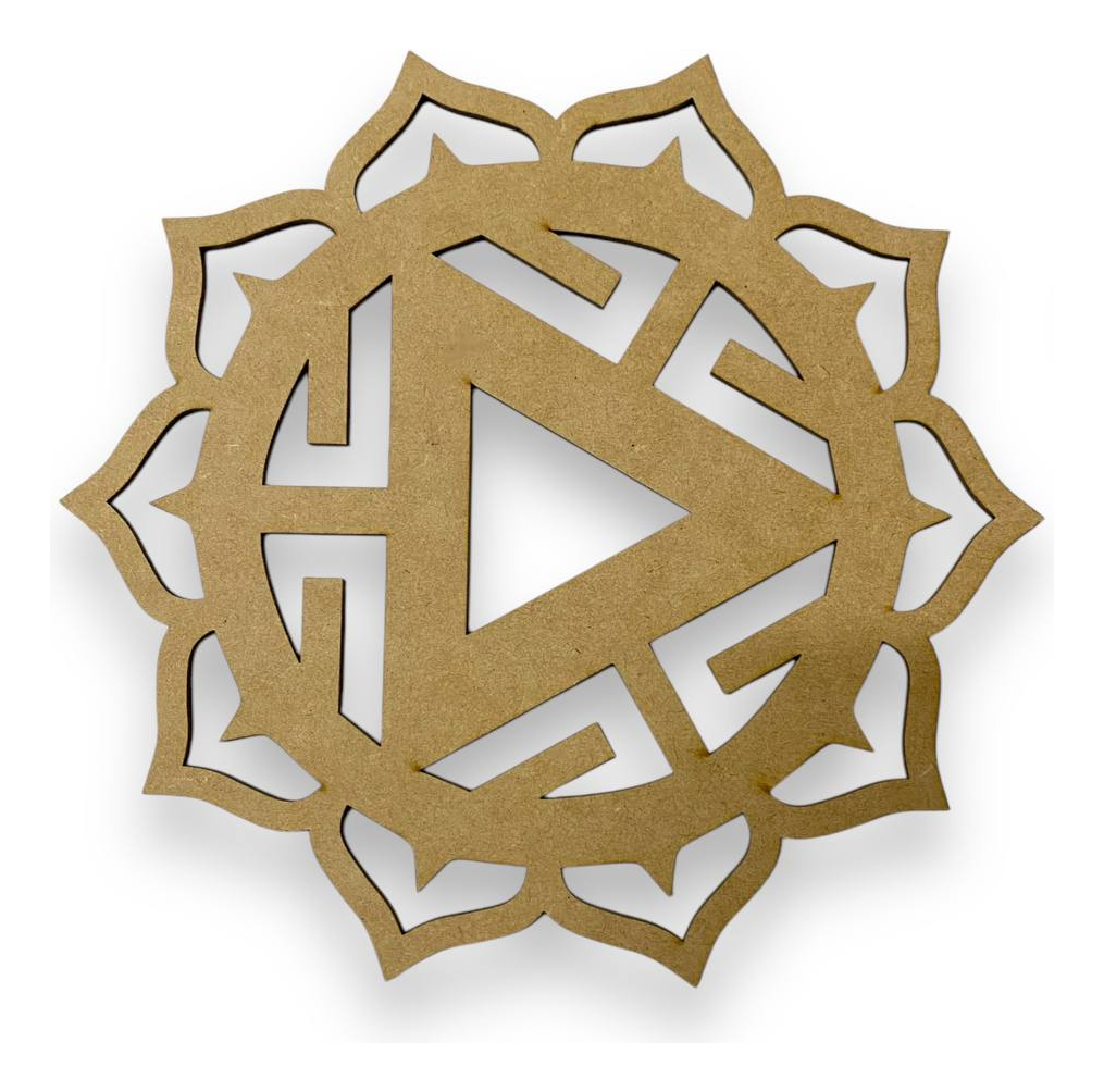 7 Chakras Reiki De 20 Cm X 20 Cm Mdf 3mm Mandalas Natural