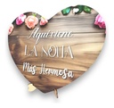 Letrero Pajes Boda Diseño Corazón 40x30cm Decoración F7