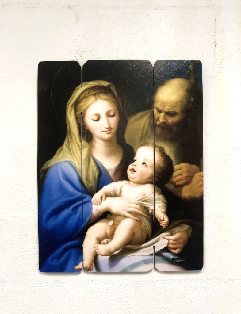 Cuadro Virgen La Santa Familia Impresión Directa Mdf 60x77cm