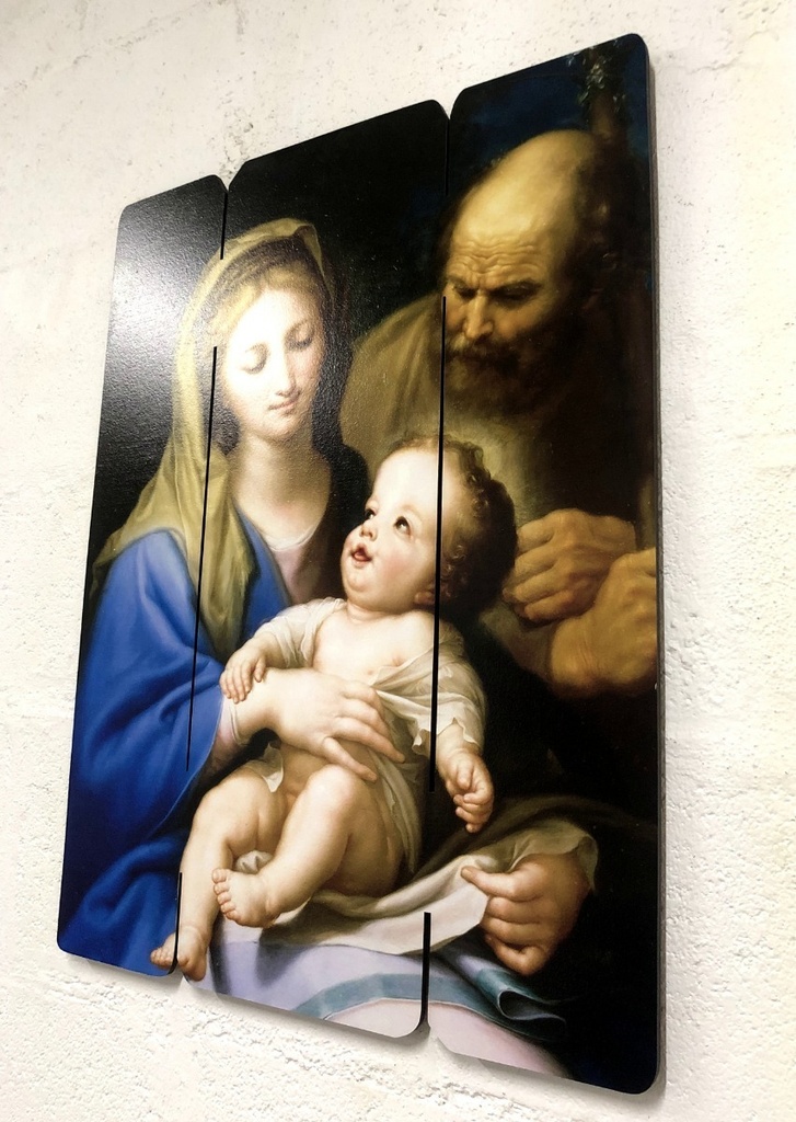 Cuadro Virgen La Santa Familia Impresión Directa Mdf 60x77cm
