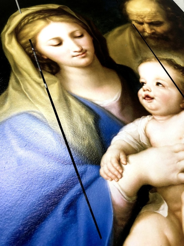 Cuadro Virgen La Santa Familia Impresión Directa Mdf 30x25cm