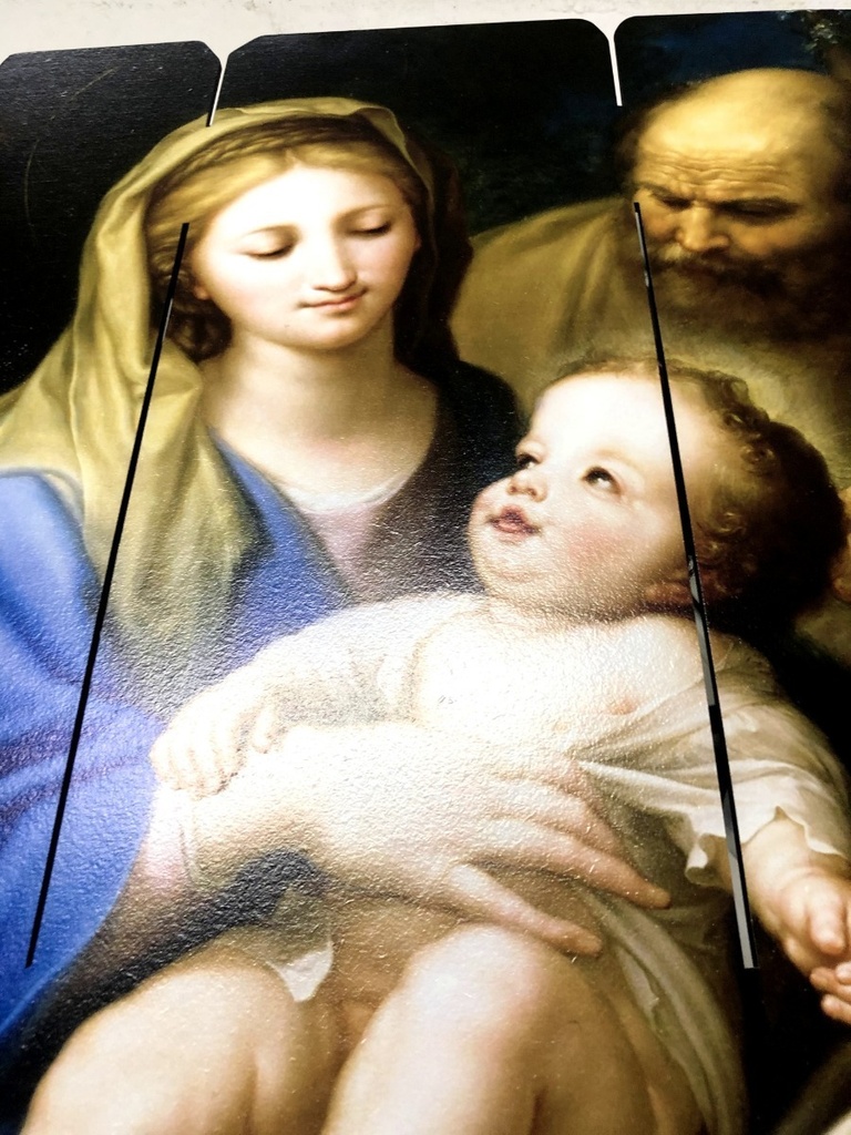 Cuadro Virgen La Santa Familia Impresión Directa Mdf 30x25cm