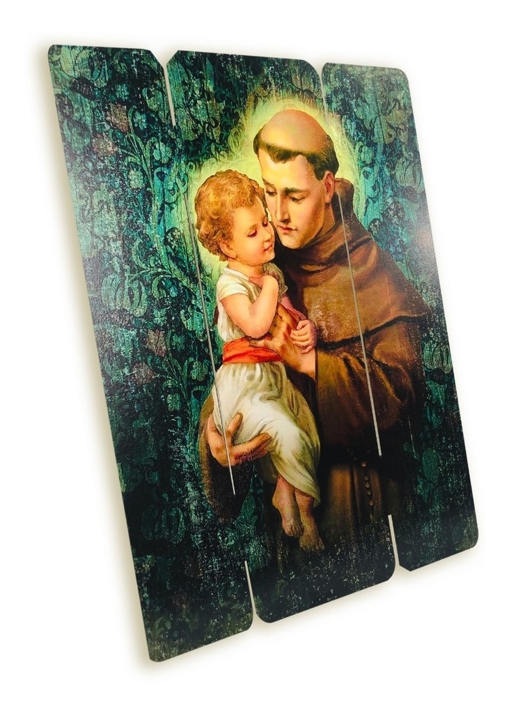 Cuadro San Antonio Niño Dios Impresión Directa Mdf 60x46cm