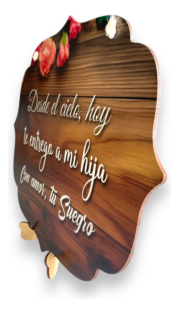 Letrero Pajes Boda Diseño 40x30cm Decoración F1