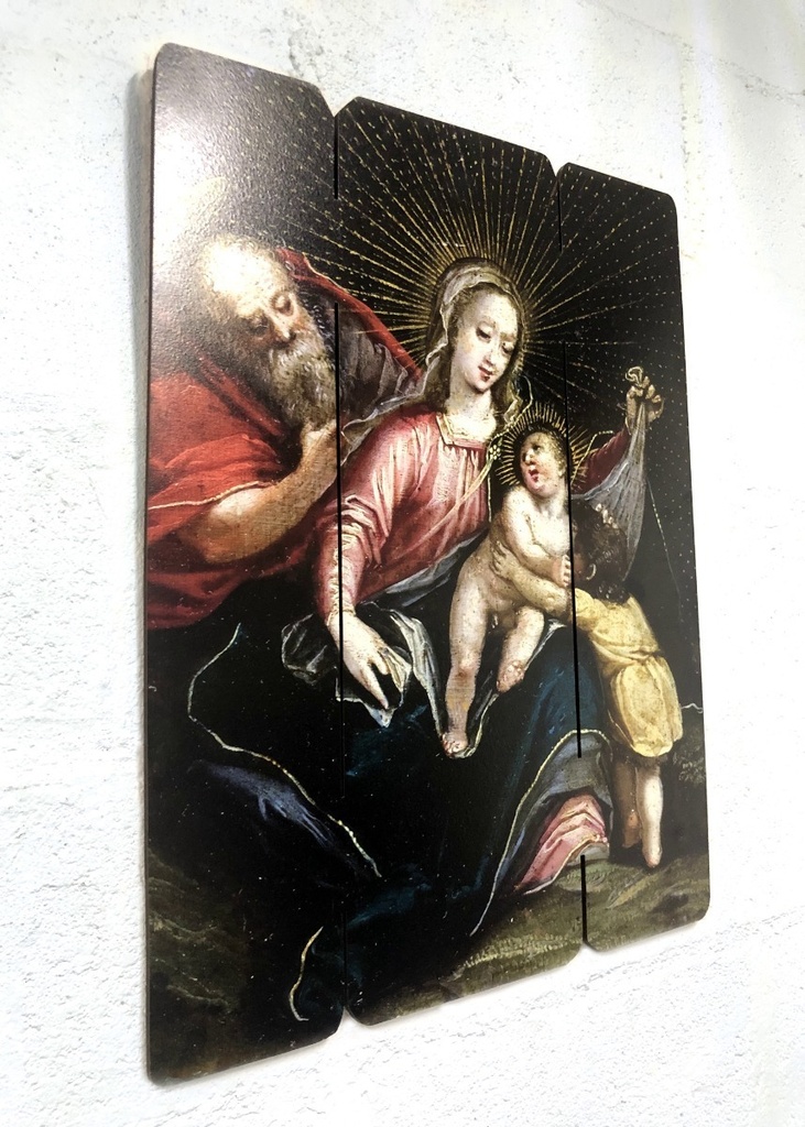 Cuadro Virgen Sagrada Familia Impresión Directa Mdf 60x77cm
