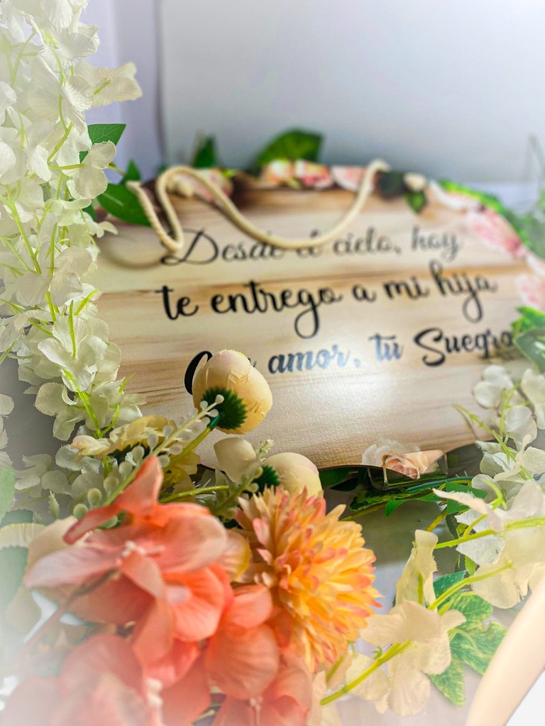 Letrero Pajes Boda Diseño 40x30cm Decoración A1