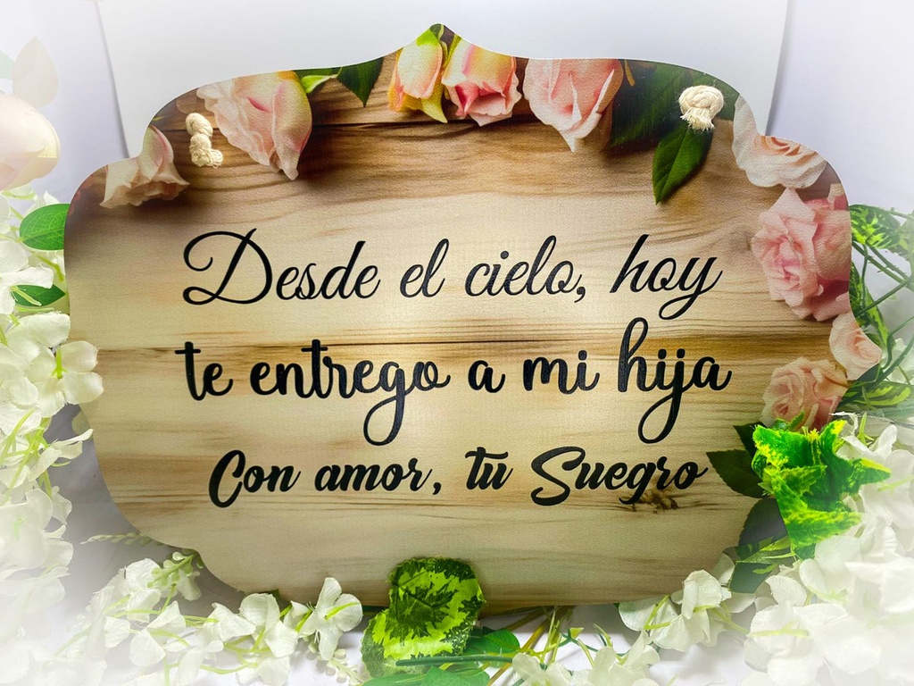 Letrero Pajes Boda Diseño 40x30cm Decoración A1