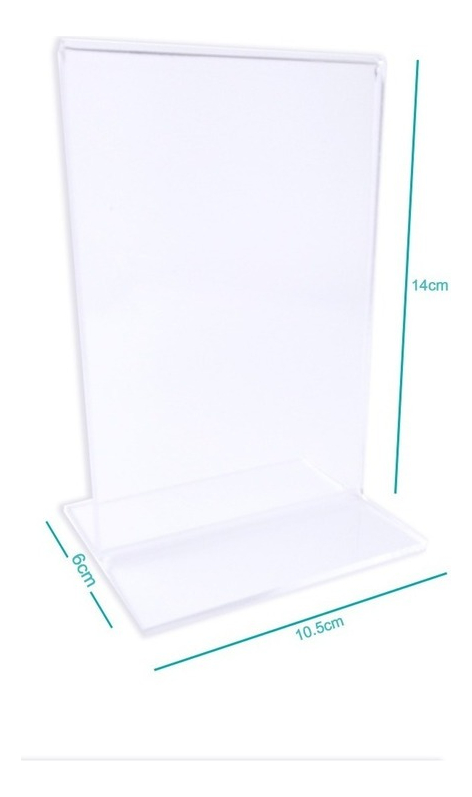Porta Menú Acrílico Doble Vista Restaurant 14x10.5 Pack 16ud