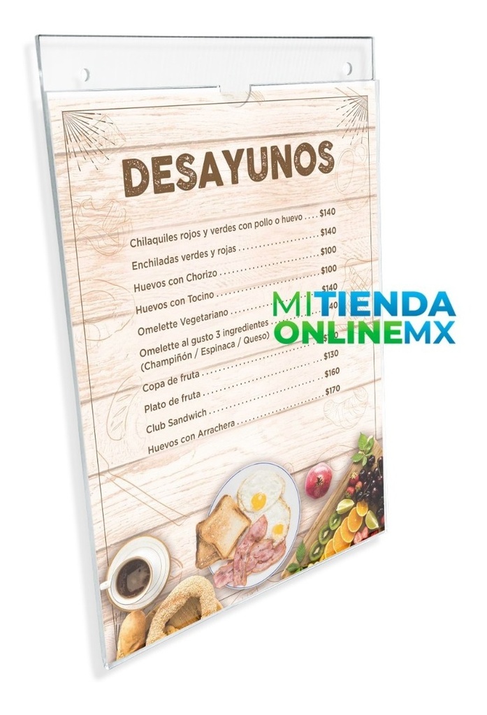 Porta Hojas Carta Vertical, Acrílico De 3mm Pack 50