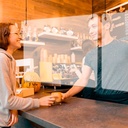 Mampara Protectora Anticontagio Colgante 60x60cm Grosor 3 Mm