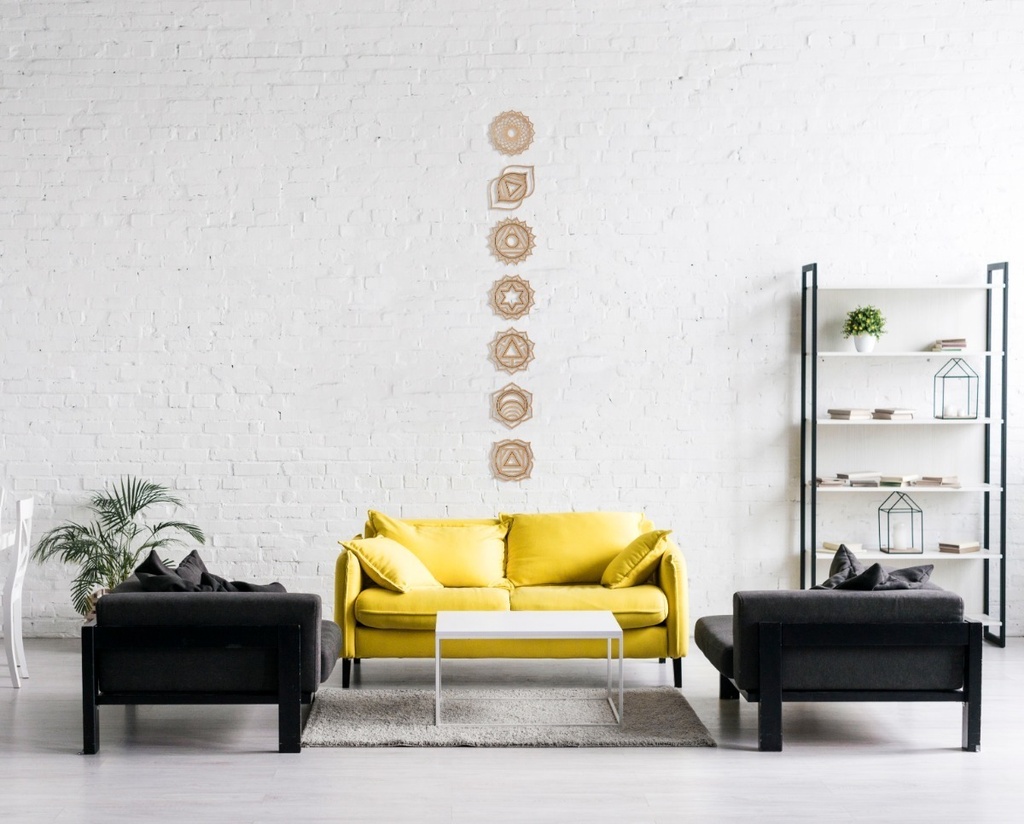 7 Chakras Reiki De 15 Cm X 15 Cm Mdf 3mm Mandalas Natural