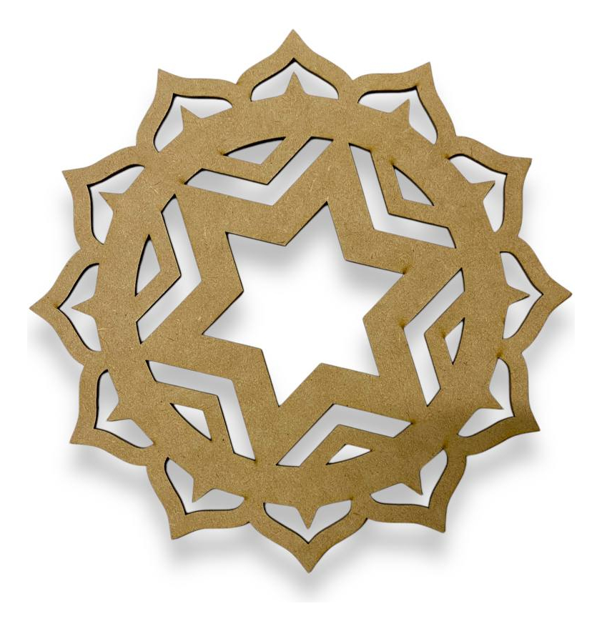 7 Chakras Reiki De 15 Cm X 15 Cm Mdf 3mm Mandalas Natural