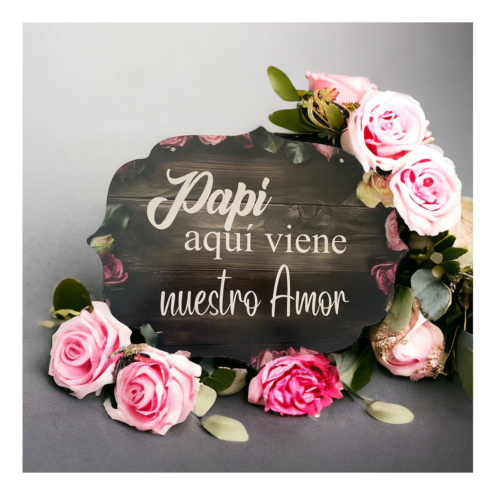 Letrero Cuadro Paje Boda Decoración 40x30cm  P07 C5