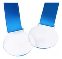 Medalla Acrílico Transparente 3mm 8cm Pack 70