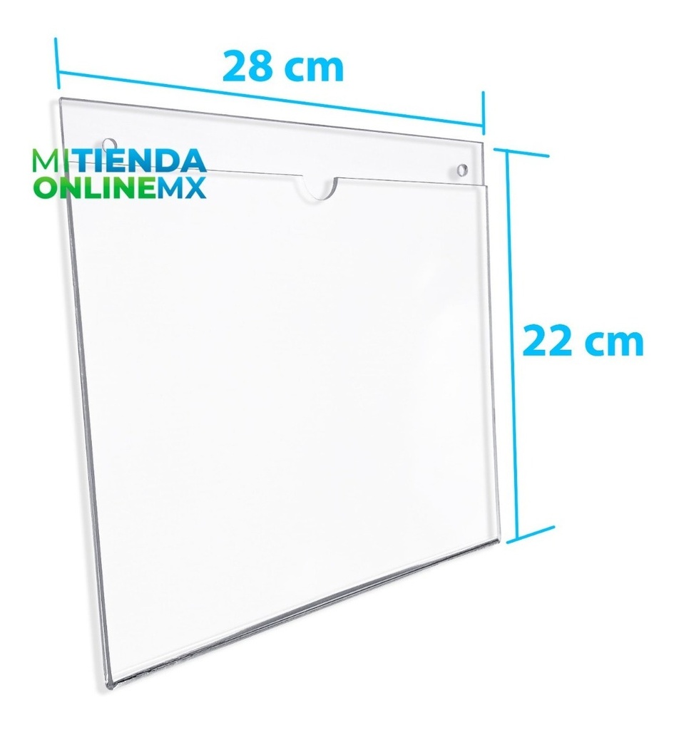 Porta Hojas Carta Horizontal, Acrílico De 2mm Pack 16