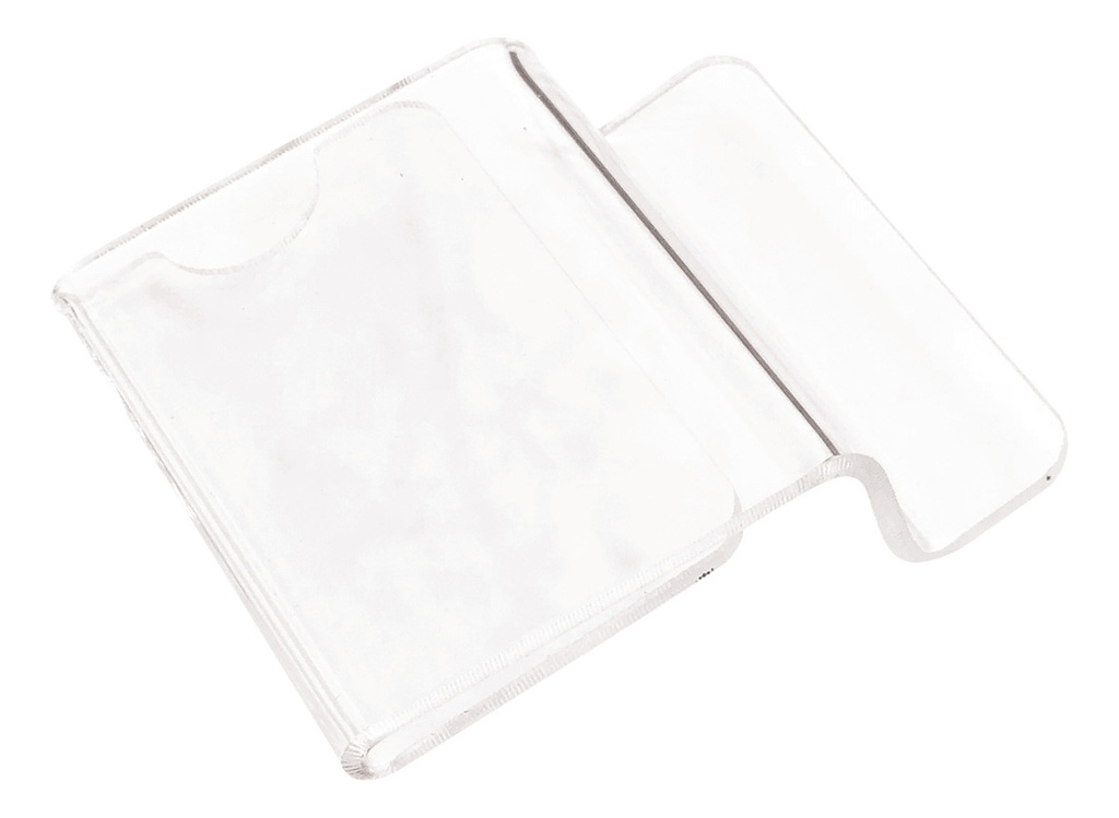 Porta Precio Panel Ranurado Acrílico De 2mm 55x45mm Pack 25