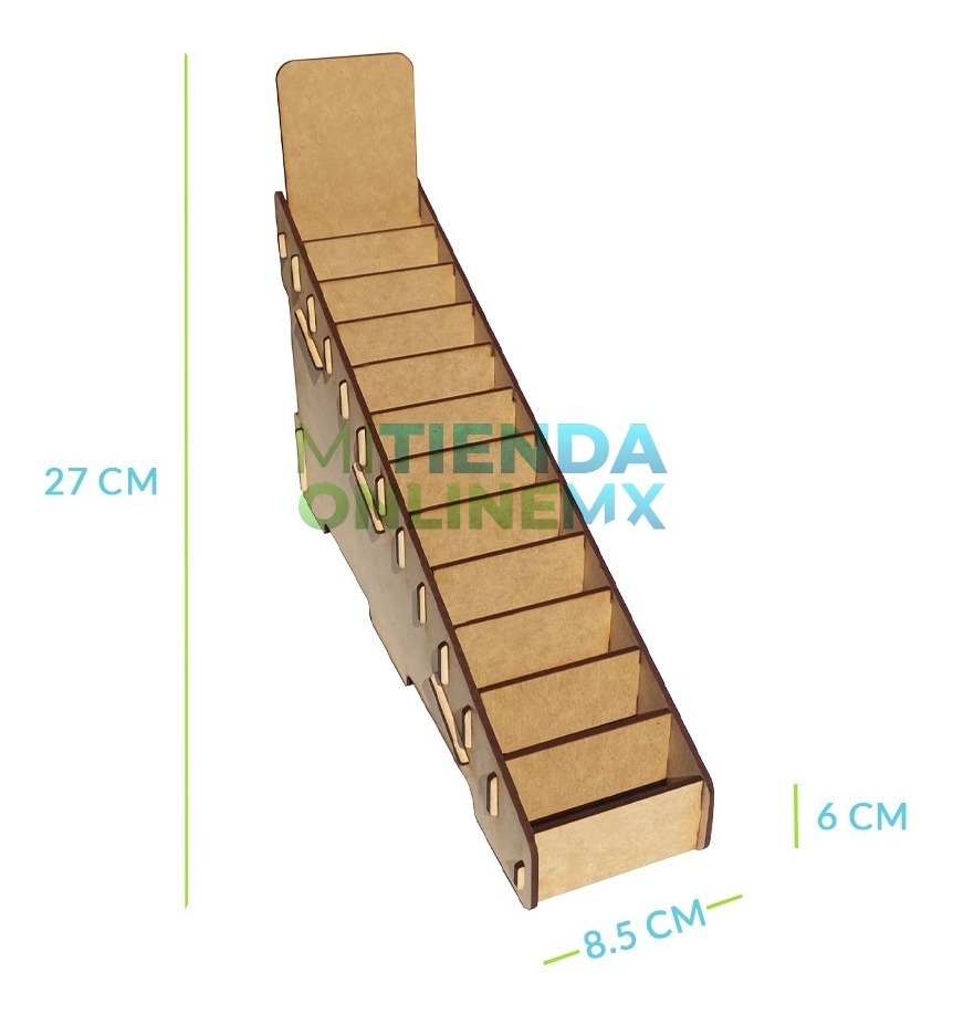 Organizador Exhibidor Mdf 12 Cajetilla De Cigarro Vertical