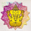 Cuadro Decorativo Dios Hindu Ganesha Mandala Mdf 6mm