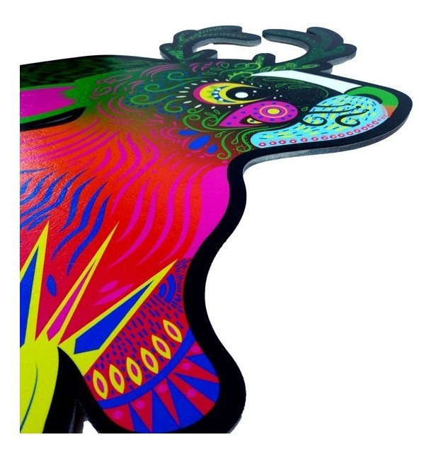 Cuadro Conejo Alebrije Vibrante Impresión Directa Mdf 6mm