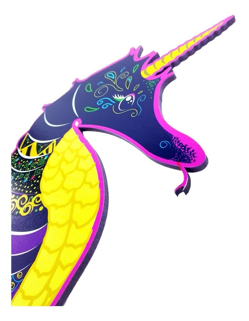 Cuadro Hipocampo Caballito Alebrije Impresión Mdf 6mm Chico