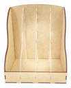 Organizador De Oficina Revistero Madera Mdf 6mm 4 Espacios