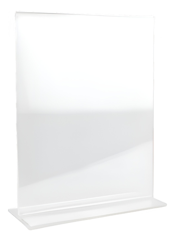 Porta Menu Acrílico Doble Vista Restaurantes Carta Vertical