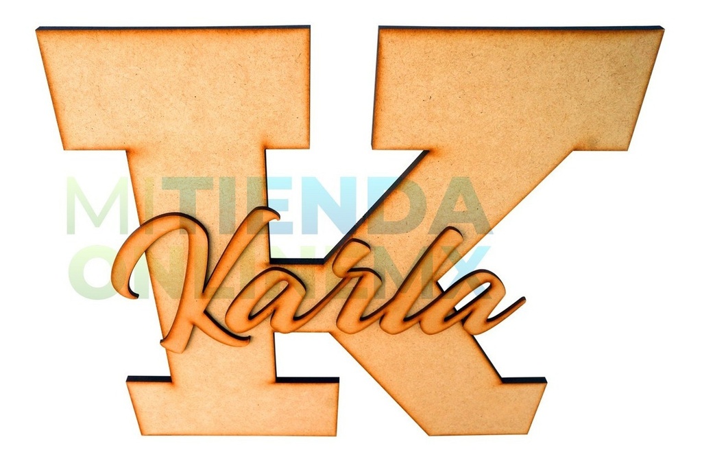 Nombre Inicial Bebé Personalizado En Mdf Decoración Pared