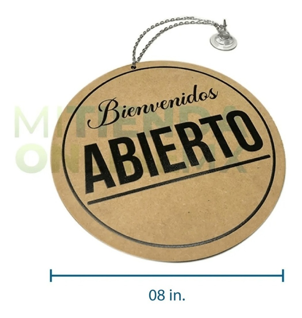 Letrero Abierto Cerrado Puerta Negocio - Impresión Directa