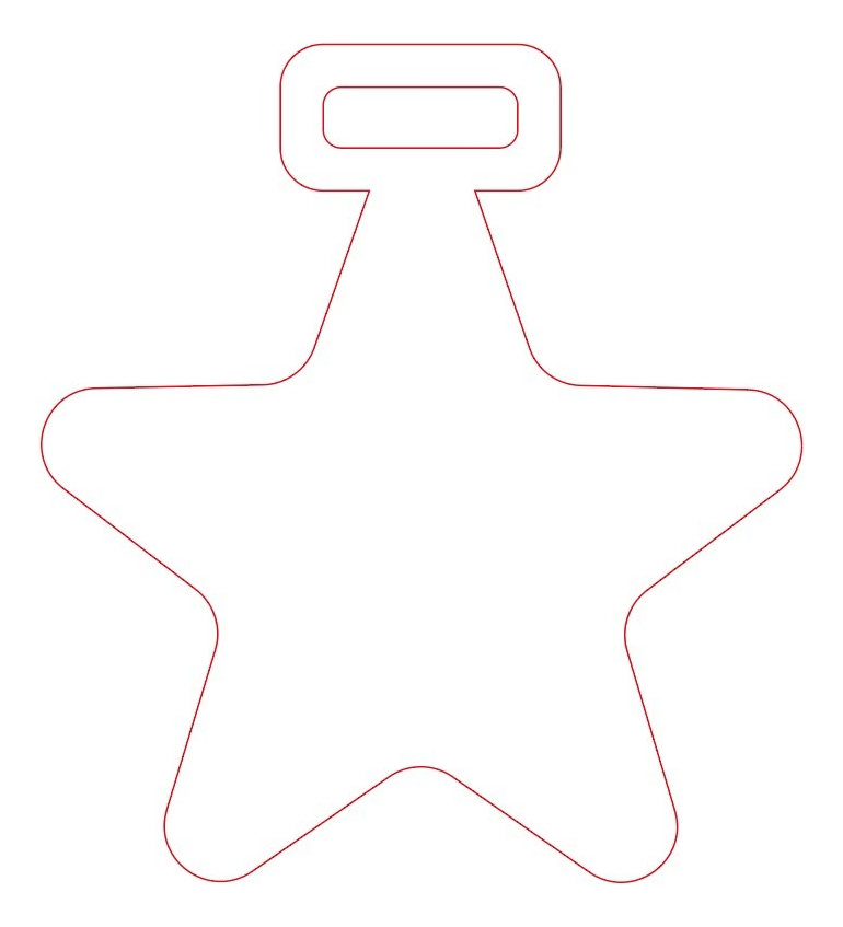 Medalla Acrílico Estrella Transparente 3mm 6cm Pack 30