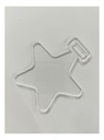 Medalla Acrílico Estrella Transparente 3mm 6cm Pack 30
