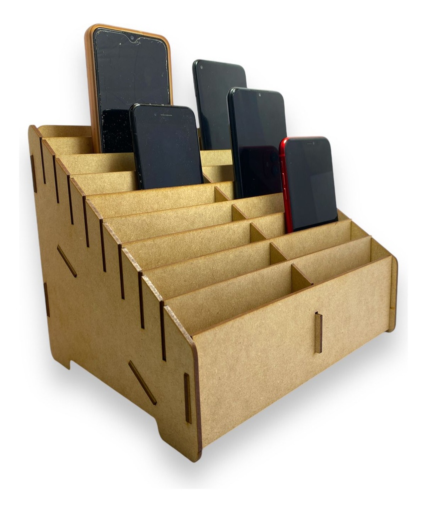 Caja Organizador Exhibidor Mdf 3mm Para 18 Teléfono Celular