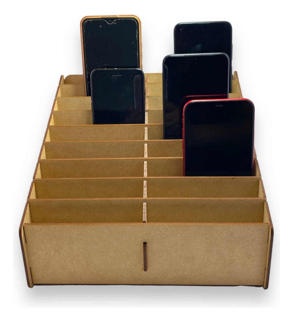 Caja Organizador Exhibidor Mdf 3mm Para 18 Teléfono Celular