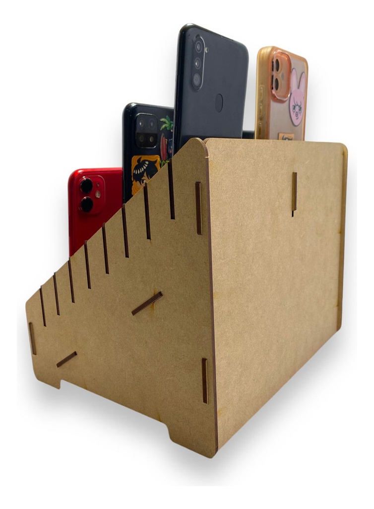 Caja Organizador Exhibidor Mdf 3mm Para 18 Teléfono Celular