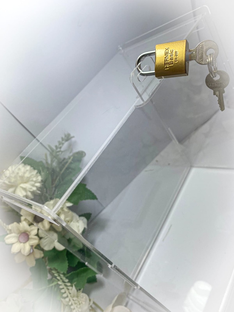 Caja Buzón Sobres Alcancía Colección Lisa Acrílico