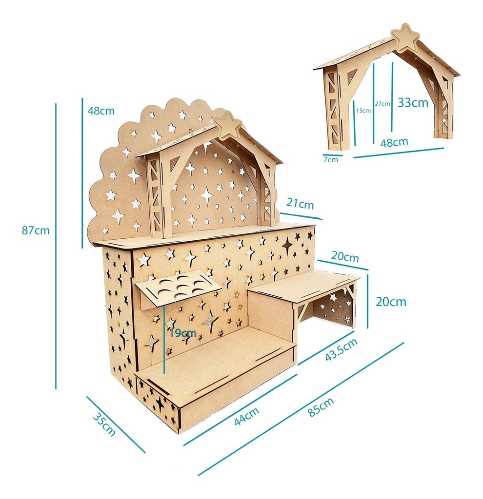 Nacimiento Navideño Pesebre Niño Dios Decoración Grande
