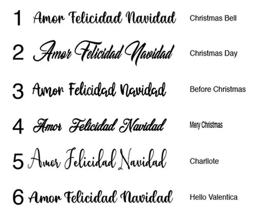 Nombres 6 Cm Para Árbol De Navidad Paquete Con 6 Pintados