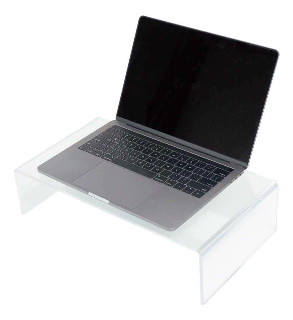 Soporte Elevador Base Monitor Acrilico Laptop 50x25x10