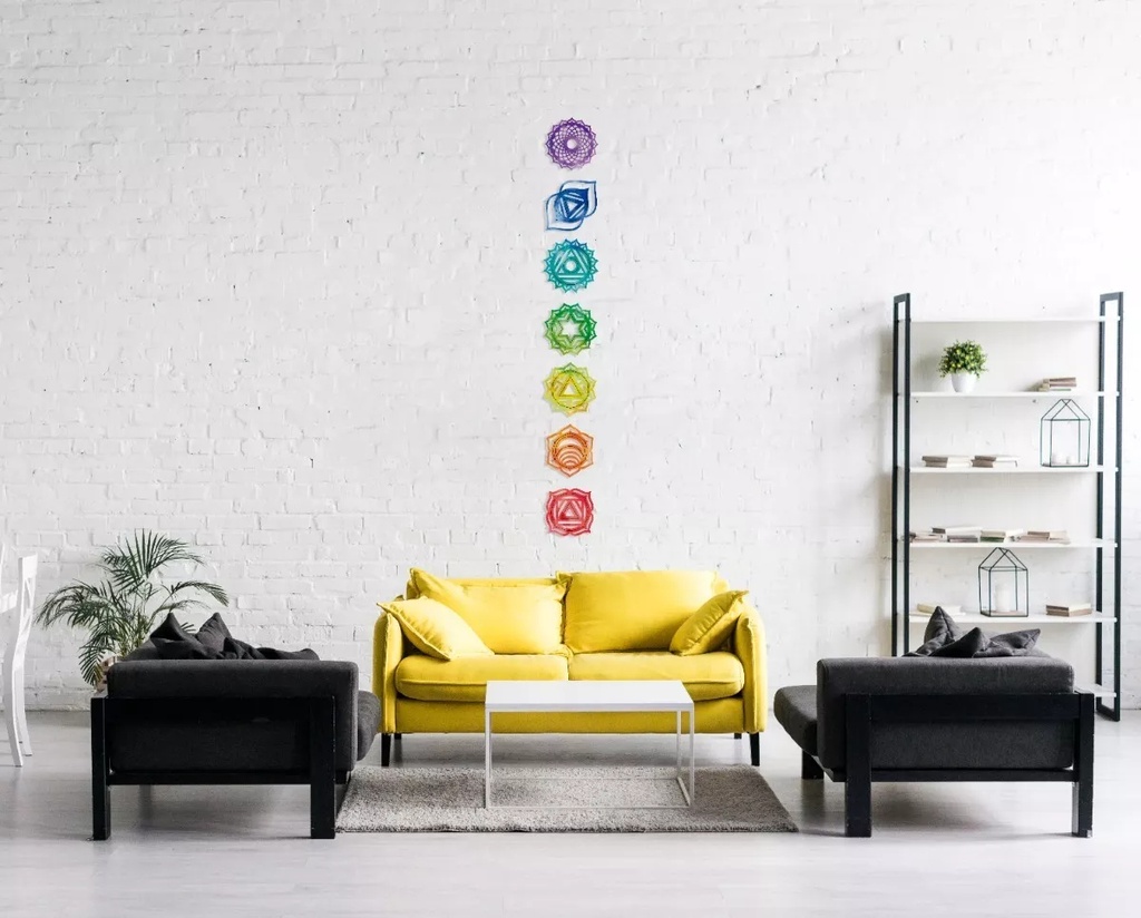 (set 15) 7 Chakras De Reiki 15 Cm X 15 Cm Mdf 3mm Mandalas