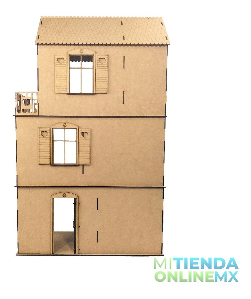 Casa De Muñecas En Mdf (sin Muebles Incluidos)