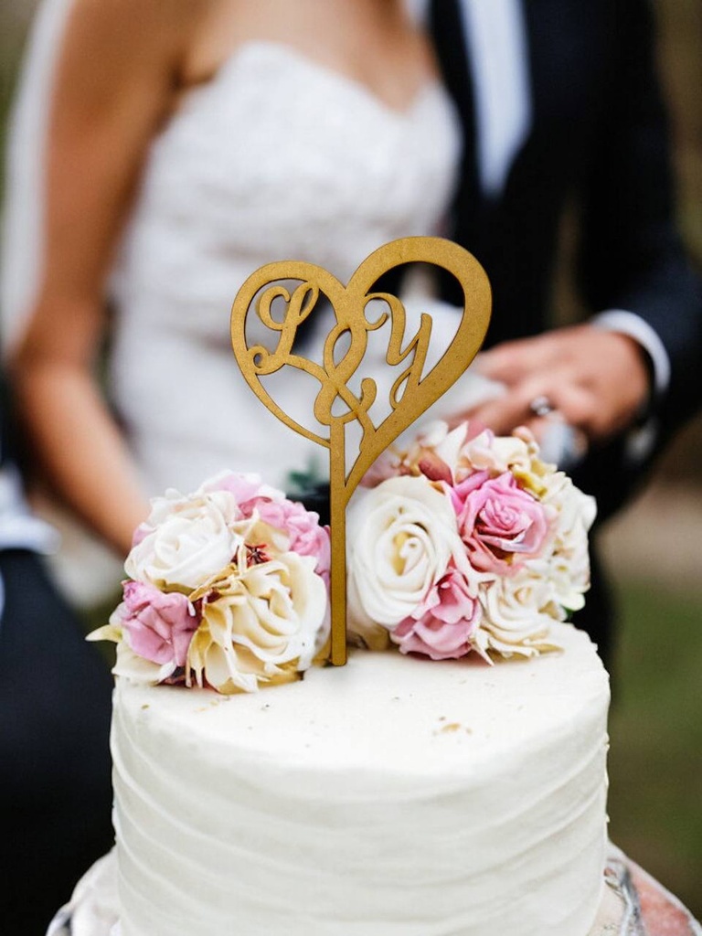 100 Letreros Pastel Cake Topper Amor Boda Fiesta - Mdf 3mm