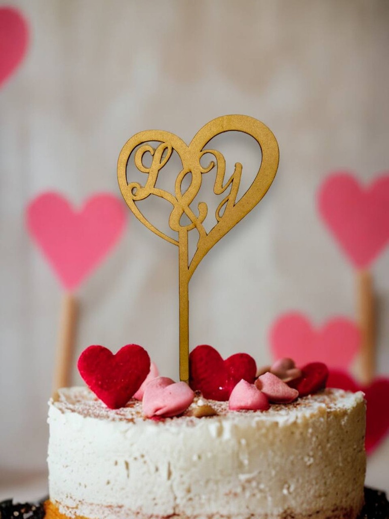 100 Letreros Pastel Cake Topper Amor Boda Fiesta - Mdf 3mm
