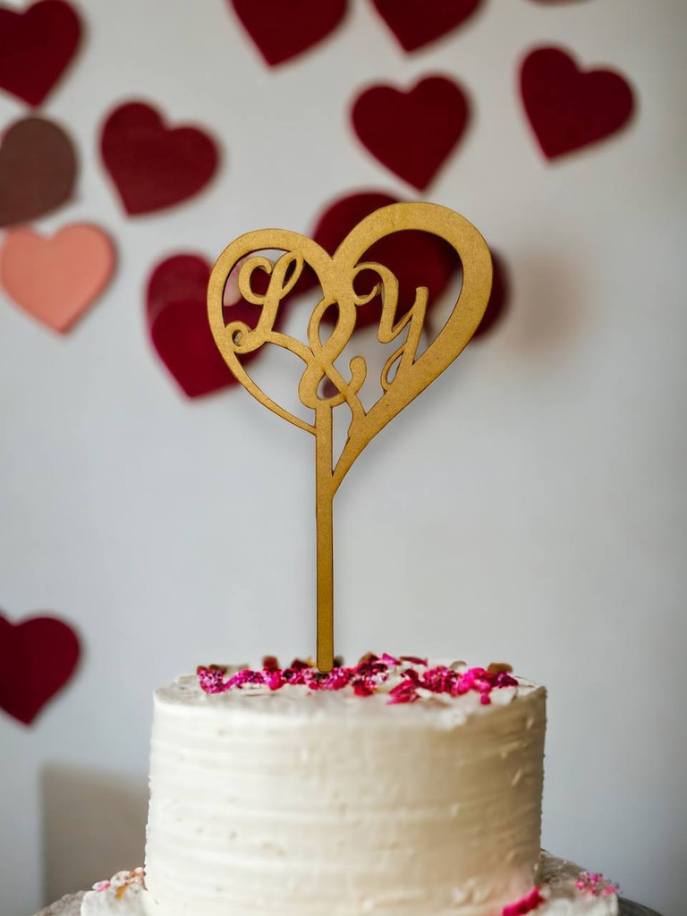 15 Letreros Pastel Cake Topper Amor Boda Fiesta - Mdf 3mm