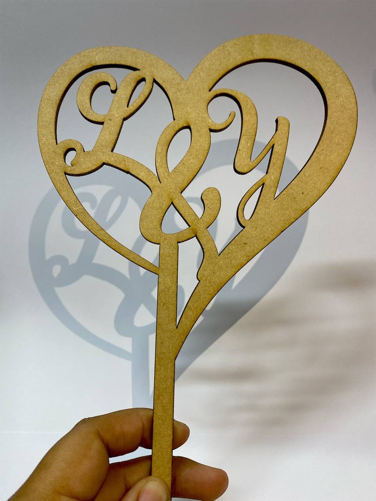 10 Letreros Pastel Cake Topper Amor Boda Fiesta - Mdf 3mm