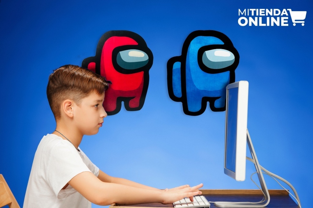 Cuadro Gamer Decorativo Among Us - 78x60 Cm - Mdf 6mm