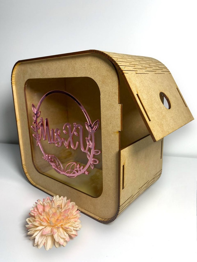 Caja Buzón Sobres Alcancía Mis Quince Años Rosa