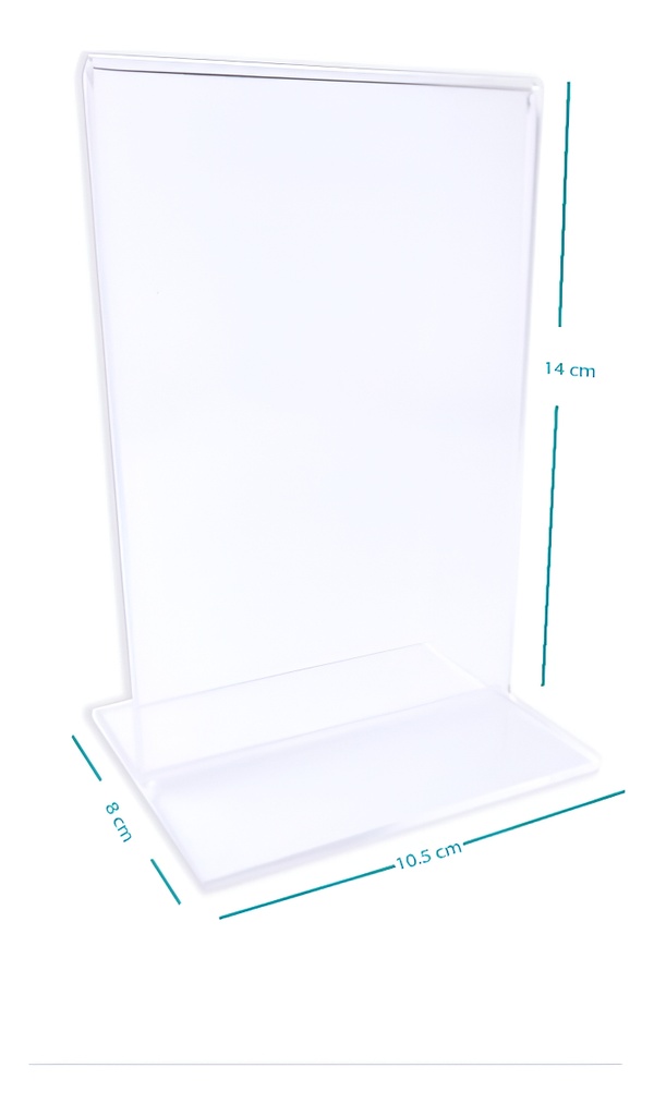 Porta Menú Porta Folleto Restaurante 14x10.5cm 2mm - Pack 10