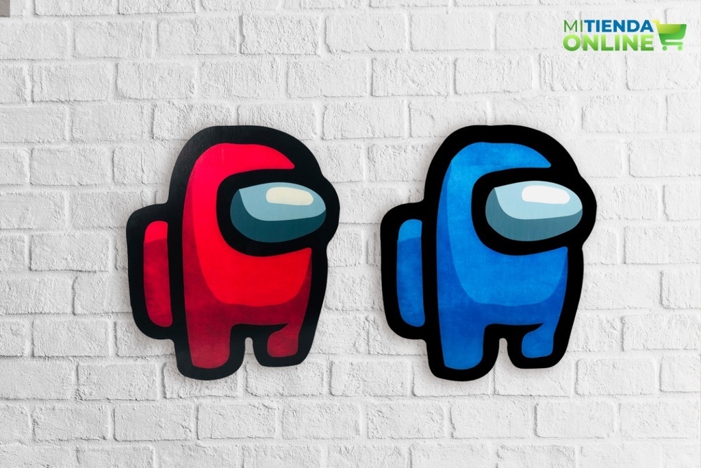 Cuadro Gamer Decorativo Among Us - 60x46 Cm - Mdf 6mm